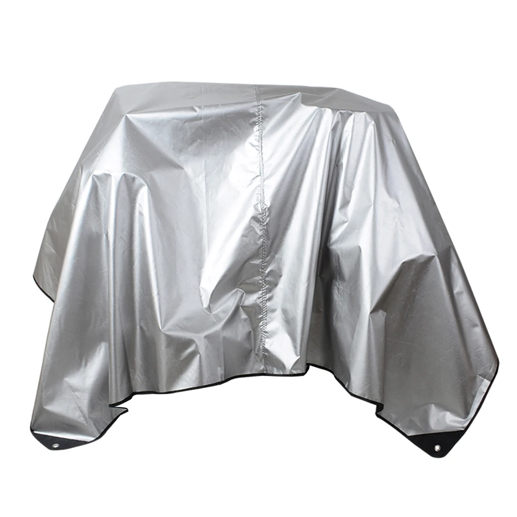 Dustproof Cover Weighted Corners Waterproof Silver Acrylic Coating Protects from Sun for Drum