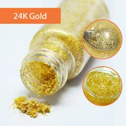 0.1g/bottiglia 24K vera polvere d'oro polvere d'oro maschera africana la cura della pelle può essere aggiunta alla lozione di siero arti anti-età cottura di torte fai da te