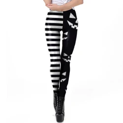 Zawaland Fashion Stripe Sexy Skinny Women Pants Cosplay Halloween Leggings Seam Female Leggings festival Fitness Jeggings Pants