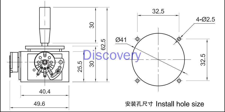 T205b two-dimensional rocker potentiometer sealing PTZ controller special rocker for film and television photography