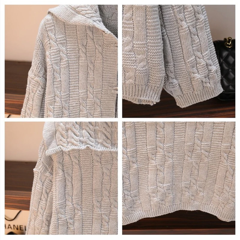 Mới Thu Dạo Phố Dệt Kim Áo Len Cardigan Áo Khoác Nữ Cổ Chữ V Vintage Áo Len Hàn Quốc Sang Trọng Cổ Áo Len Nữ Hoodie 11844