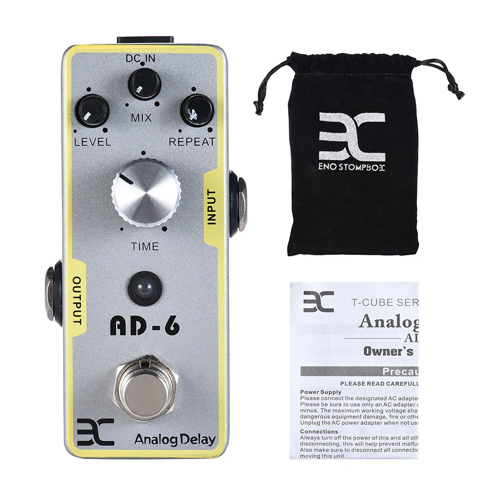 

Eno 30-340Ms Delay Time Guitar Pedals True Bypass Footswitch Electric Guitar Effect Pedal Mini Delay Full Metal Shell