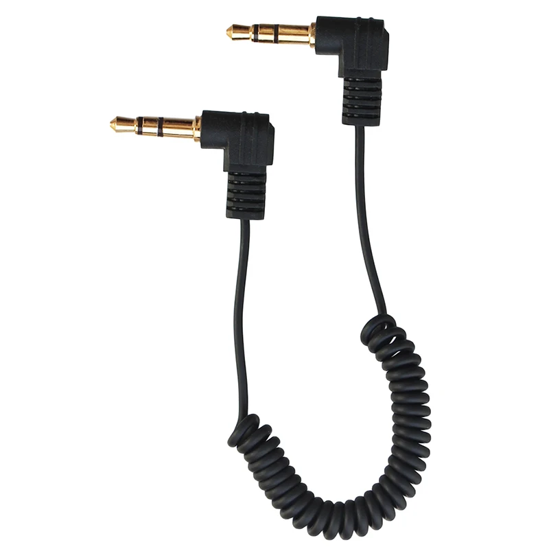 

Aux Cable 3.5mm Male To Male 3 Pole Right Angled Audio Coiled Spiral For iPod mp3 Car 20cm