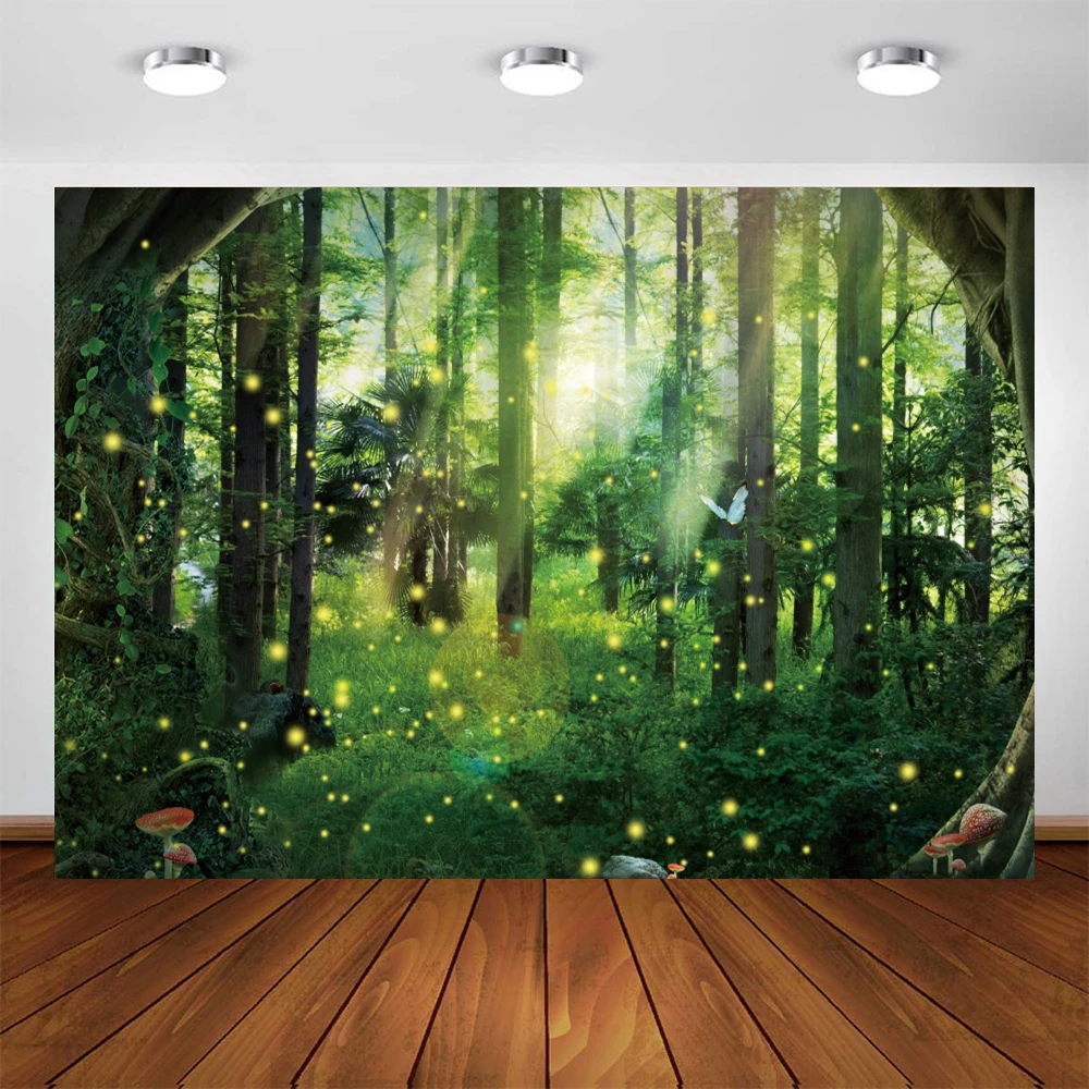 Yeele сказочный лес светильник боке бабочка грибы фон для фотосъемки с изображением фотографические украшения Фоны Фотофон для студийной съе...