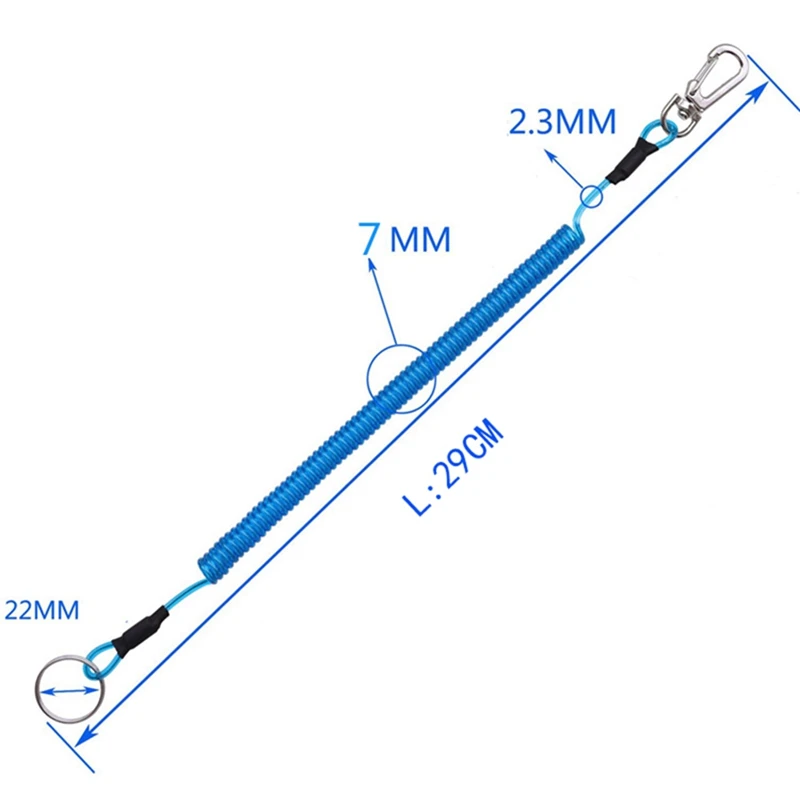 Khóa Dây Câu Cá Bỏ Lỡ Dây Khóa Koord Móc Khóa Thun Cuộn Dây Co Giãn Cột Dây Thời Trang Dây Nhảy Có Khóa Chìa Khóa Kim Loại dây