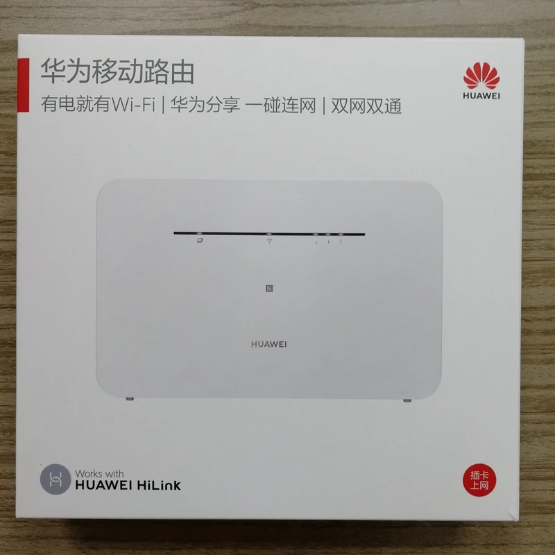 Unclocked HUAWEI 4G Mobile Router LTE CPE NANO SIM Card Slot Fixed Line Cat 4 300Mbps Access Point NFC Wireless Hotspot Router