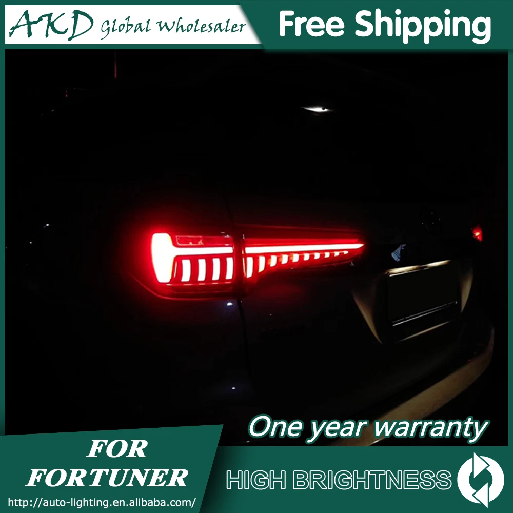 For Toyota Fortuner Tail Lamp 2016-2020 Led Fog Lights DRL Day Running Light Tuning Car Accessories Fortuner  Tail Lights