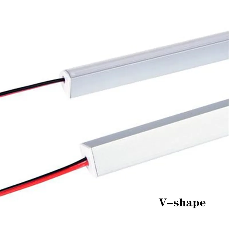 1-30 PCS LED Rigid Strip DC12V 50CM 20 inch SMD5730 36LEDs U/V-Shaped Flat LED Aluminum Channel Rigid Strip for Indoor Lighting