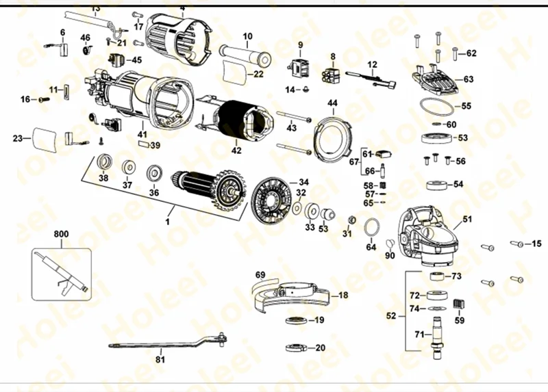 FIELDCASE PER DEWALT DWE8100T DWE4001 DWE8101T N092818-01