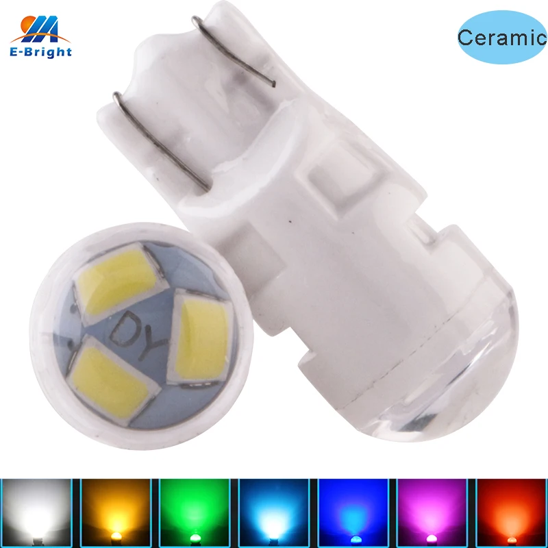 Wholesale! 100X  Car Replacement Auto Bulb T10 W5W Ceramic 2835 LED Side Marker Lamps Interior Lighting 194 168 White