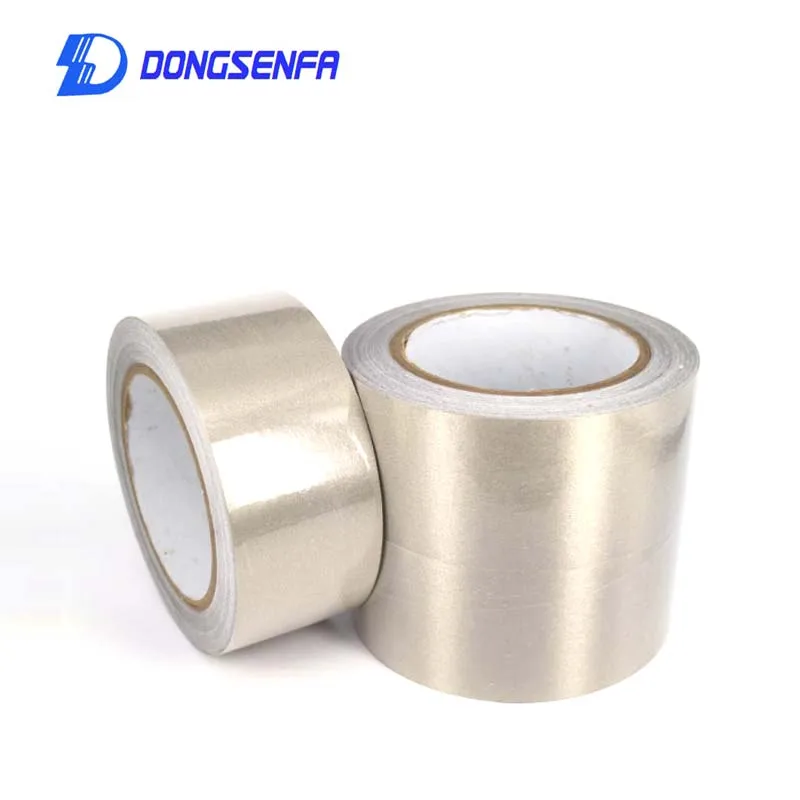 DONGSENFA 20M/Roll Single-sided Adhesive Conductive Fabric Cloth Tape LCD EMI Anti-Radiation Shield Isolation Electromagnetic