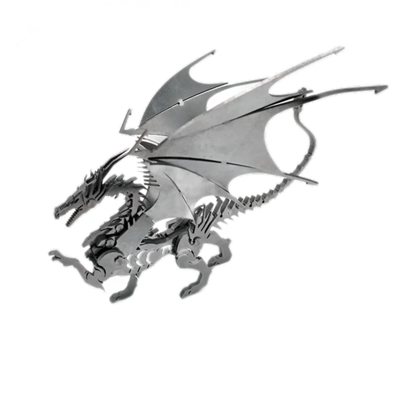 Staal Mokr 3D Metalen Puzzel Fire Dragon Diy Jigsaw Model Gift En Speelgoed Puzzels Voor Kinderen Volwassenen Leren Onderwijs