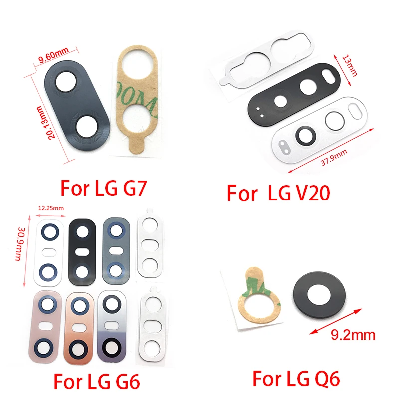 Rear Back Camera Glass Lens Cover For LG K62 Plus K51 V20 V30 G2 G5 G6 G7 Q6 K8 2017 With Ahesive Sticker