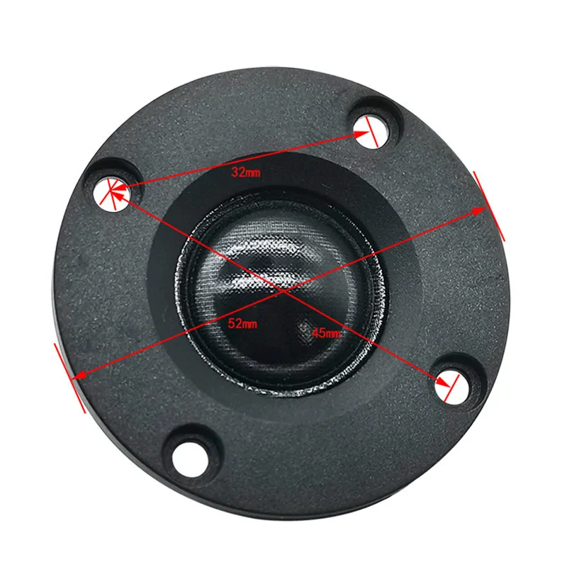 ชุดลำโพงทวีตเตอร์2นิ้ว6ohm ลำโพงเสียงแหลม15W 52มม. ลำโพง2ทางสำหรับเครื่องเสียงบ้านแบบ DIY โดมฟิล์มไหมนีโอดิเมียมใหม่2ชิ้น
