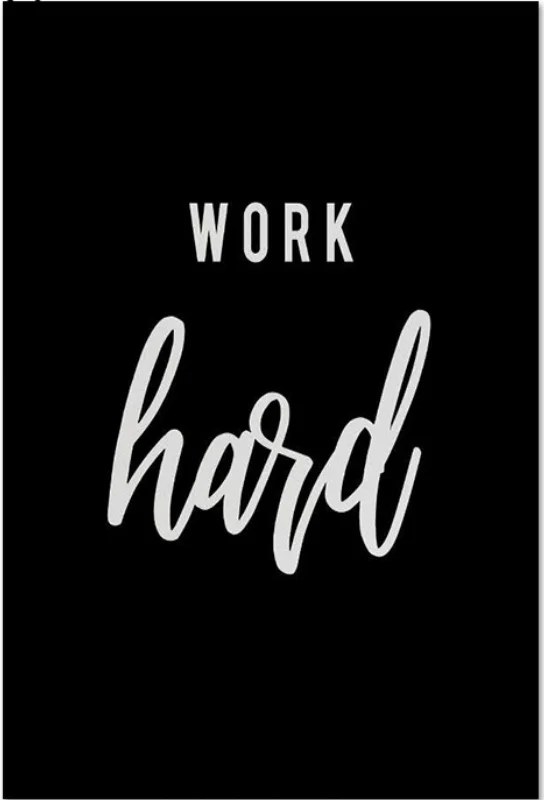 Hustle Poster Work Hard Inspirational Motivational Quotes Posters and Prints Canvas Painting Wall Art Decor Home Room Decoration