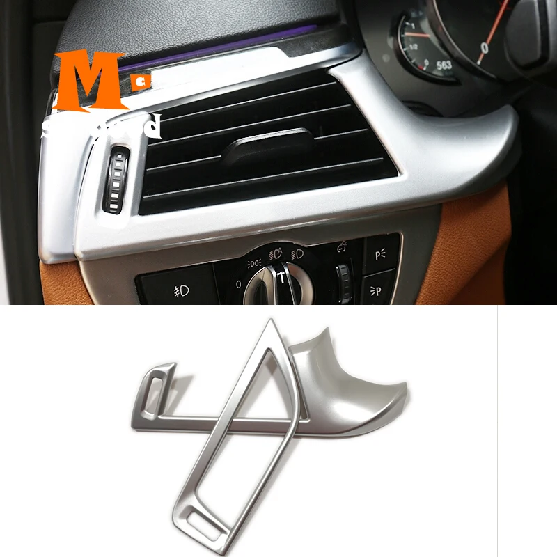 

ABS Chrome 2017 2018 For BMW 5 Series G30 Car Front Dashboard Air Outlet AC Vent Cover Trim Interior Accessories Styling 2pcs