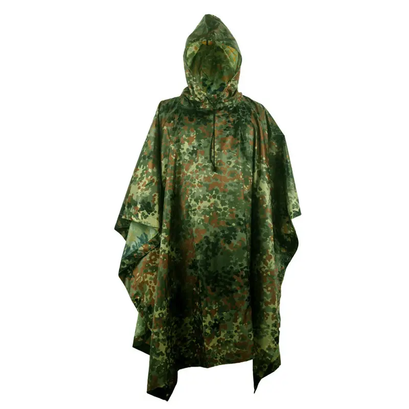 Breathable Camouflage Poncho Shade Canopy Raincoat, Birdwatching, Fishing, Hiking, Hunting Ghillie Suit, Rain Gear, Sun Shelter