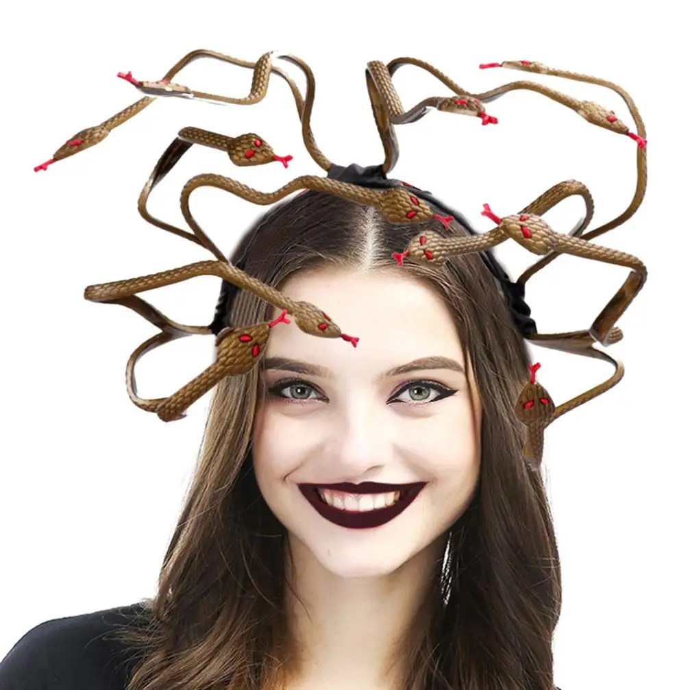 Medusa Cosplay Costume Dress-up Halloween Snake Headband Headdress  Headpiece for Carnival Mardi Gras Masquerade Party Supplies