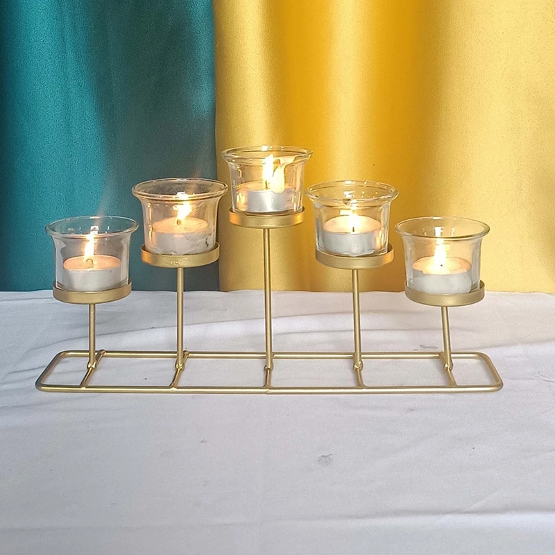 XX9B Modern Candle Holder for Pillar Candles Tall Taper Long Candles Display Decor for Dinning Party Wedding Iron Metal Candle