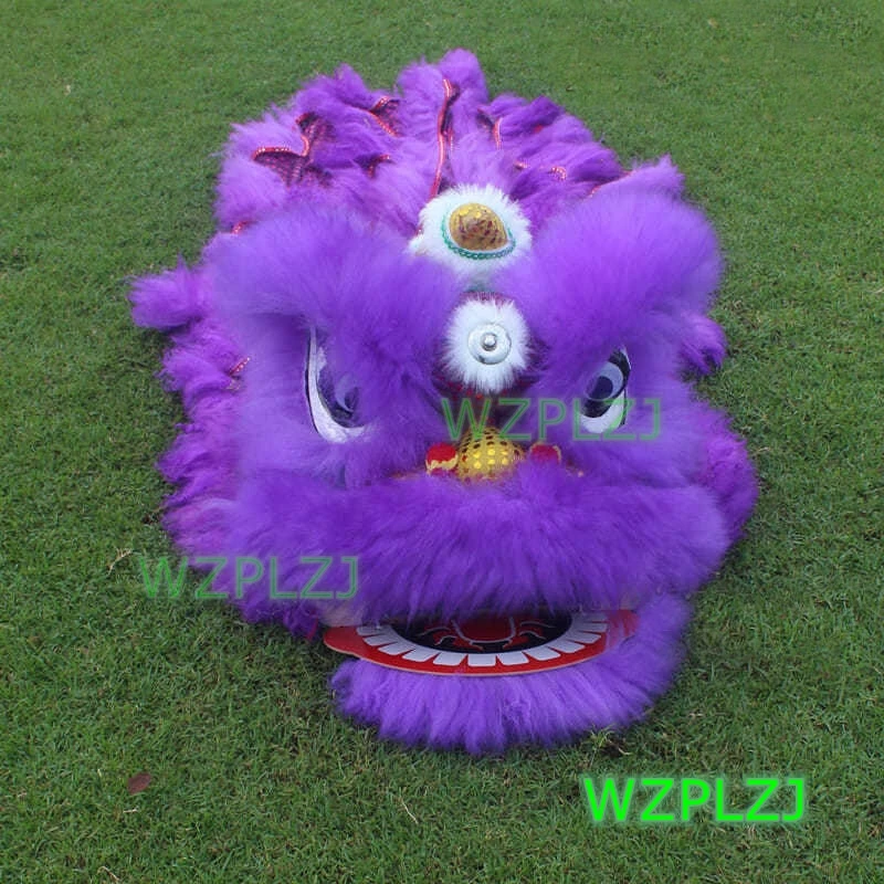 Blue 12 inch Lion Dance Costume  Royal Suit  2-5 Age kid Children Cartoon Party Sport Outdoor Festival Parade Stage Mascot