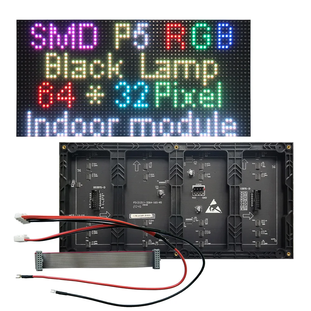 Indoor P5 Full Color Led Display Module 320Mm X 160Mm, rgb Smd 3 In 1 P5 Led Panel Hub75, Led Video Wall Panel.