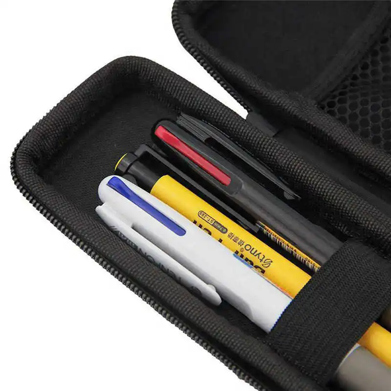 EZONE Black EVA Hard Shell Stylus Pen Pencil Case Holder Protective Carrying Box Bag Storage Container for Ballpoint Pen Stylus