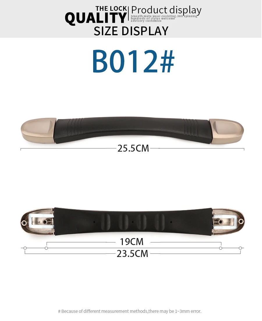 SUZAOZHE Suitcase Luggage Replacement Handle Travel Suitcase Handle Strap Factory Replacement Zinc Alloy Grip Carry Grip