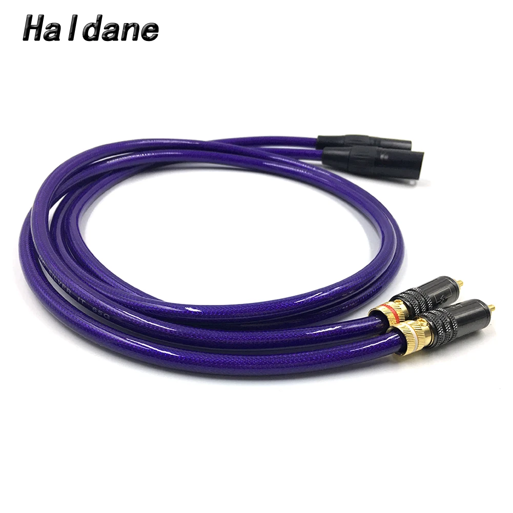 

Haldane Pair HIFI 2RCA Male to 2XLR Male Balanced Reference Interconnect Audio Cable Gold plated PLUG for MC-SILVER IT-65G Wire