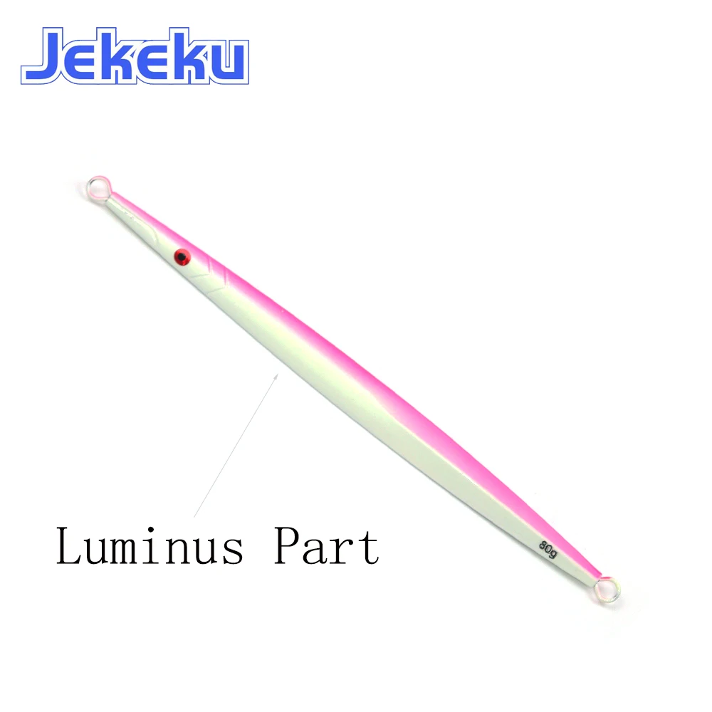 JEKEKU 2020 Hot Selling Slow Metal Jiging Lure 60g 80g Jigging  Fish Sea Bass Fishing Lure Artificial Bait Lure