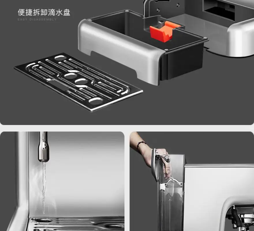 Dongling DL-KF5700 Diy บ้านกาแฟเครื่องใช้ในครัวเรือนพาณิชย์อัตโนมัติเต็มรูปแบบอิตาเลี่ยน Cafe Maker Steamer นมโฟมสแตนเลส