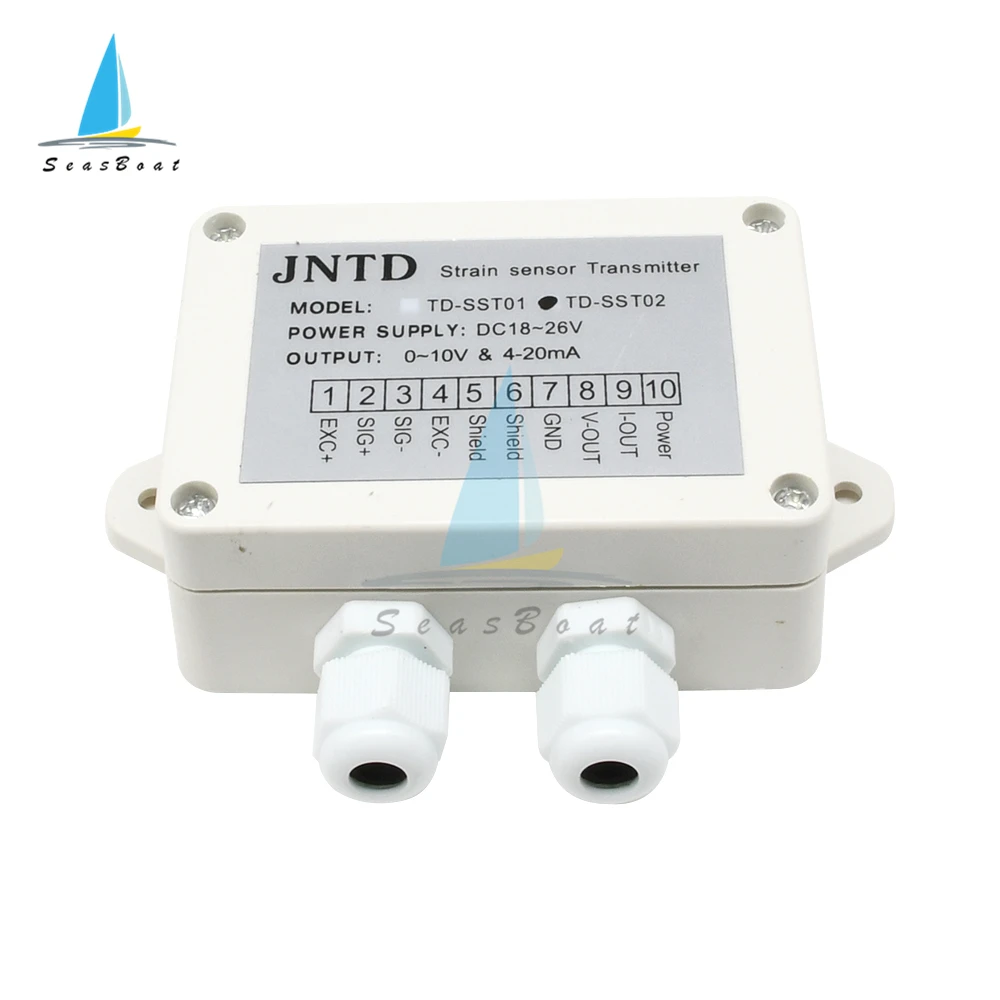 0-10V 4-20mA Load Cell Amplifier TD-SST02 Strain Sensor Transmitter Strain Gauge Sensor DC18-26V 24V