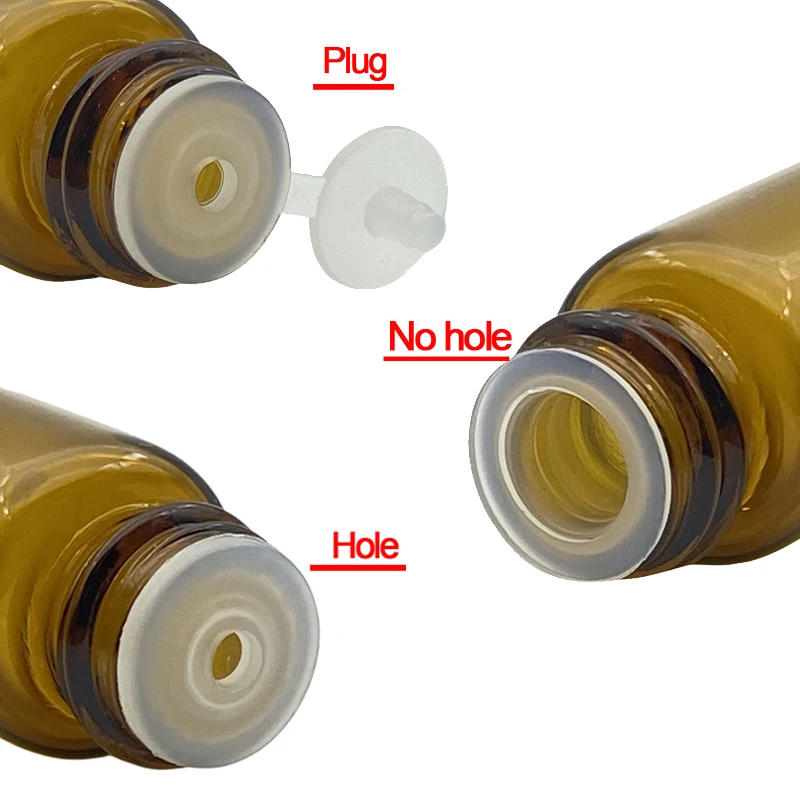 50pcs 16*21mm 1ml Small Glass Bottle With Black White Pull Orifice Rducer Screw Cap Mini Empty Wishing Vials