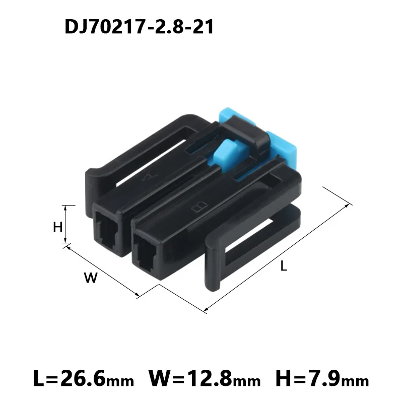 100 SET DJ70217-2.8-21 male Connector cable Terminal plug connectors jacket auto Plug socket 2 pin female Connector automotive