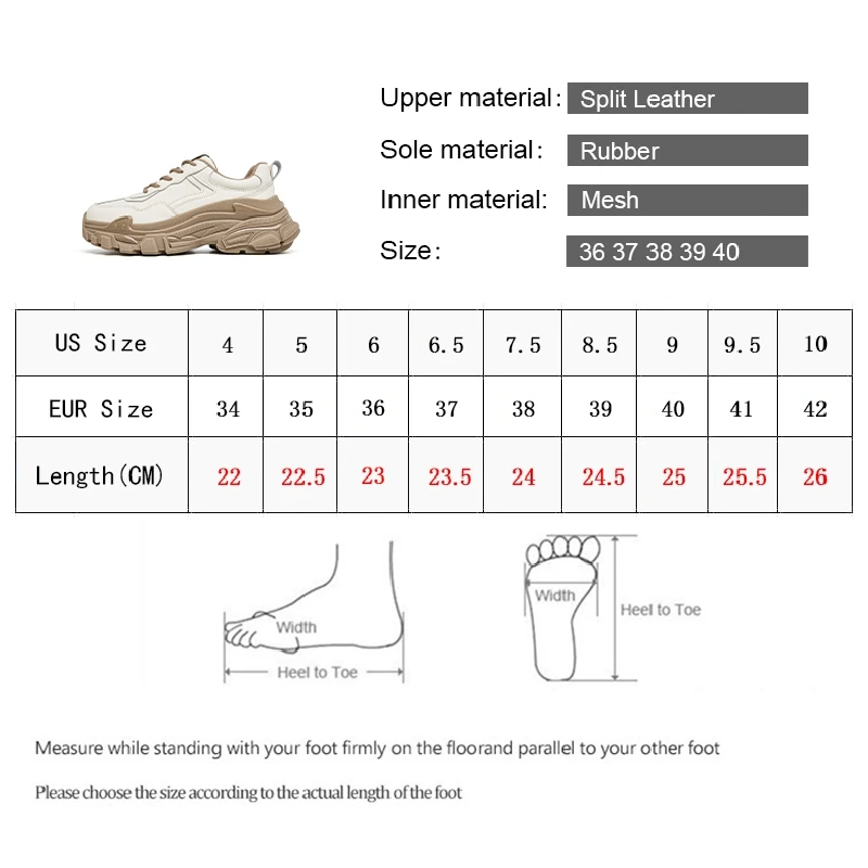 Smile Circle Chunky Sneakers Women\'s Flat Platform Shoes Genuine Leather Fashion Casual Thick-soled Ladies Sneakers Spring 2022