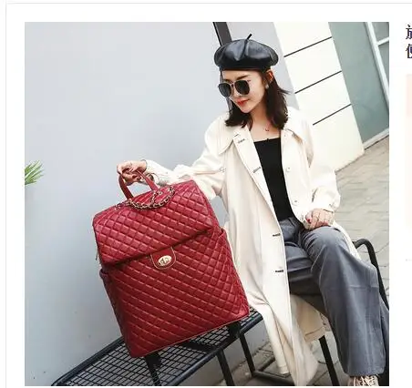 PU Women travel Trolley Bags  wheels Wheeled Luggage bag Cabin rolling luggage suitcase for woman Trolley Suitcase wheeled Bags