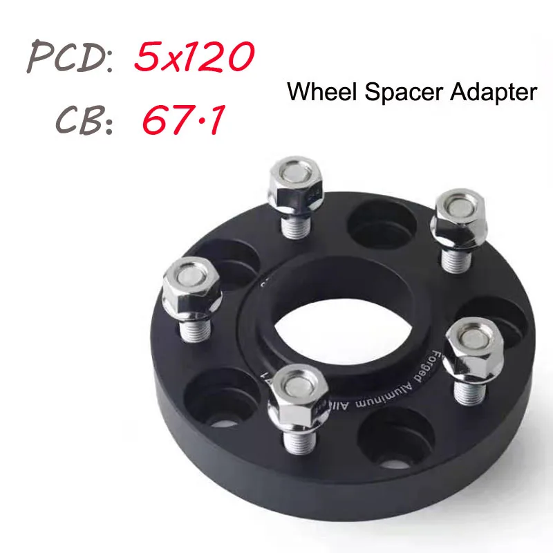 Wheel Spacers 5x120 Hubcentric 67.1mm Car Aluminum Wheel Spacer Adapter 15/20/25/30mm Flange For Chevrolet Camaro Separadores