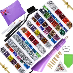 Crystal DMC Hot Fix Rhinestone with Hotfix Applicator Kit Glass FlatBack Hot-melt Adhesive Rhinestones Wand Strass