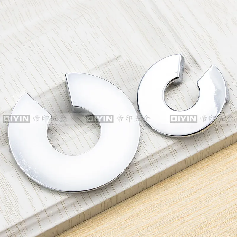 Semi-circular chrome plated bright handle cabinet door handle C-shaped small handle