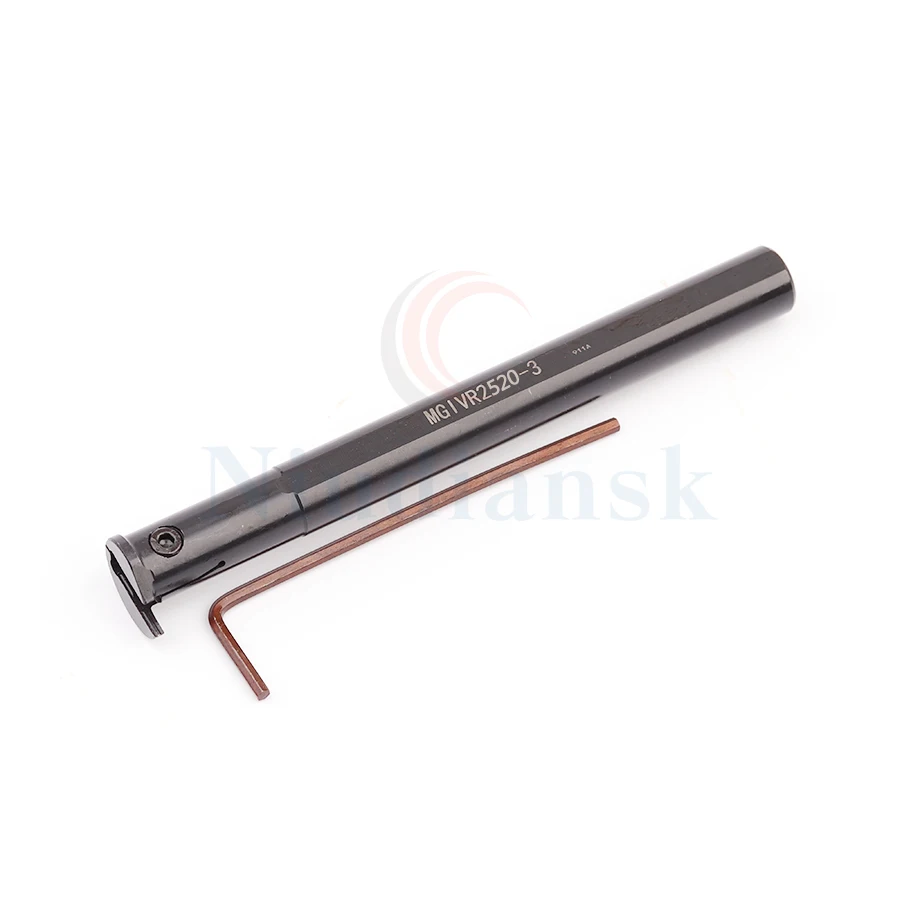 MGIVR2520 – machine CNC de haute qualité, porte-outil de rainurage de diamètre intérieur dur et résistant à l'usure + 10 inserts de rainurage en profondeur MGMN