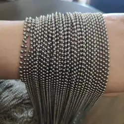 1.5 Meter Titanium Bead Chain Dogtag EDC Necklace with 5 Locking Connecting Clasps Kit