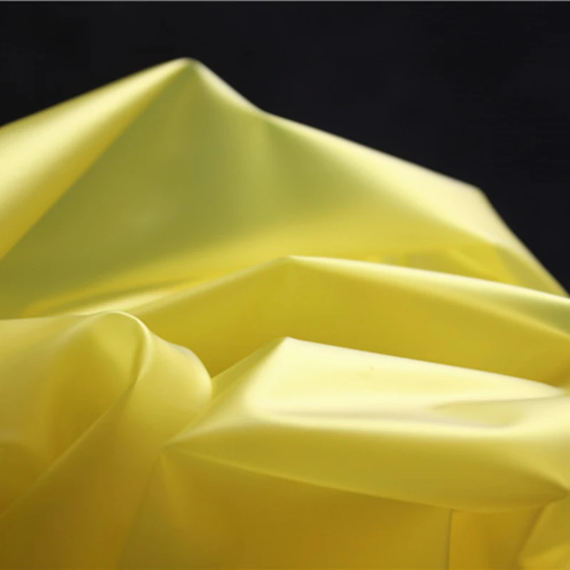 Yellow TPU Fabric PVC Plastic Film DIY Waterproof Raincoat Coat Crystal Bags Stage Decor Clothes Designer Fabric