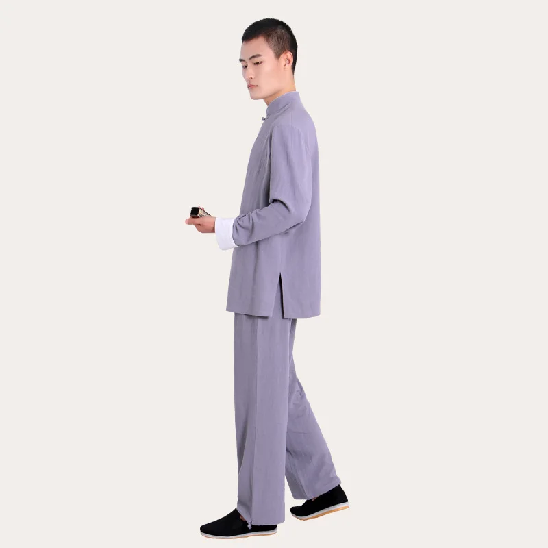 Classic Style Kung Fu Suit Wing Chun Tai Chi Uniforms Chinese Style Tang Suit Improved Autumn and Winter Cotton and Linen Clothe