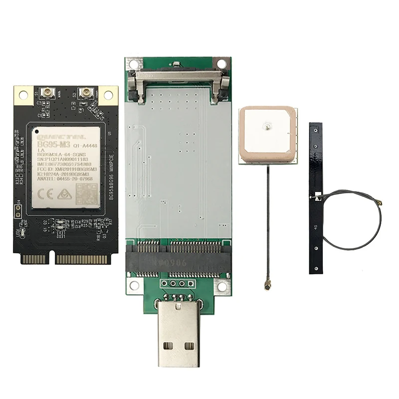 Quectel  BG95-M3 MINI PCIE BG95 module LTE Cat M1/Cat NB2/EGPRS module with MINIPCIE to USB adapter GPS 4G FPC PCB Antenna