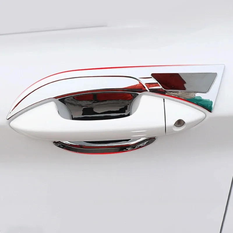 ABS Plastic Chrome Car Door Handle Bowl Styling Cover Decoration Accessories For Geely Coolray SX11 2018-2022 2023 Handle Trim