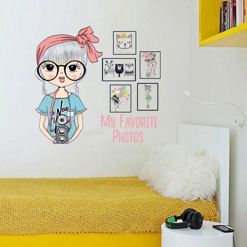 Photography Girl Photo Frame Wall Sticker MY FAVORITE PHOT  OS Living Room Bedroom Door Furniture Stickers Decor Mural