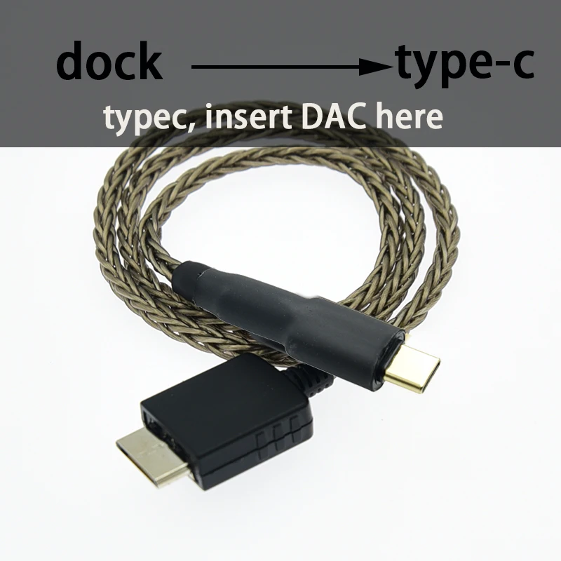 7n occ金メッキ22ピンドックwmportウォークマン-usb b dacケーブル