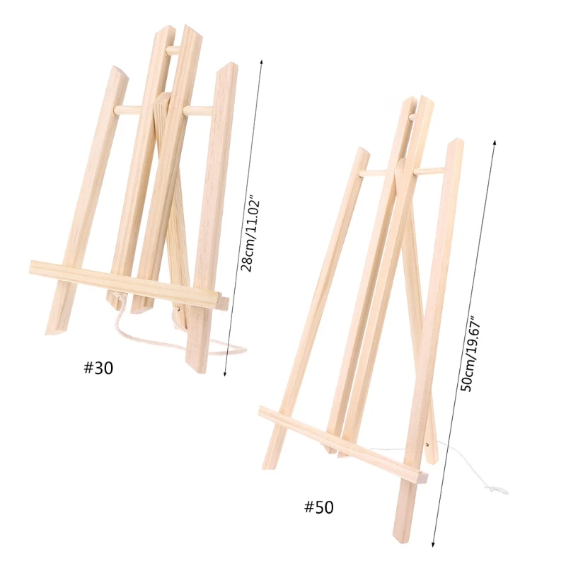 Wooden Tripod Easels Tabletop Display Holder Stand Collapsible for Artworks Small Paintings DIY Crafts Wedding Photos  Good