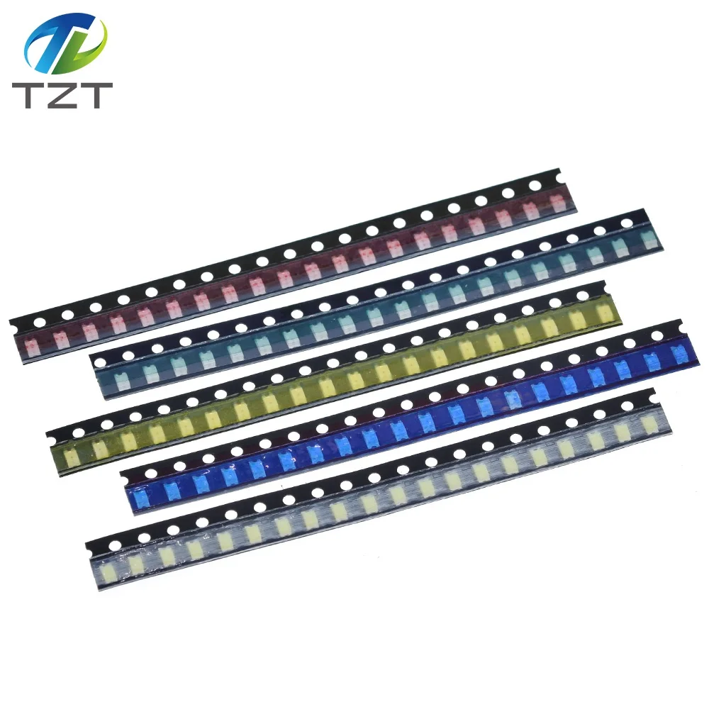 100 stücke = 5 farben x 20 stücke 5730/5050 /1210 /1206 /0805 /0603 LED Diode Sortiment SMD LED Diode Kit grün ROT Weiß Blau Gelb 5630 – Detail 14