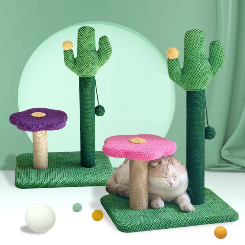 Cactus Cat Tower Scratcher Board Cat Tree Protecting Furniture Cat Tower House Toys Scraper Pet Sofa Scratching Supplices