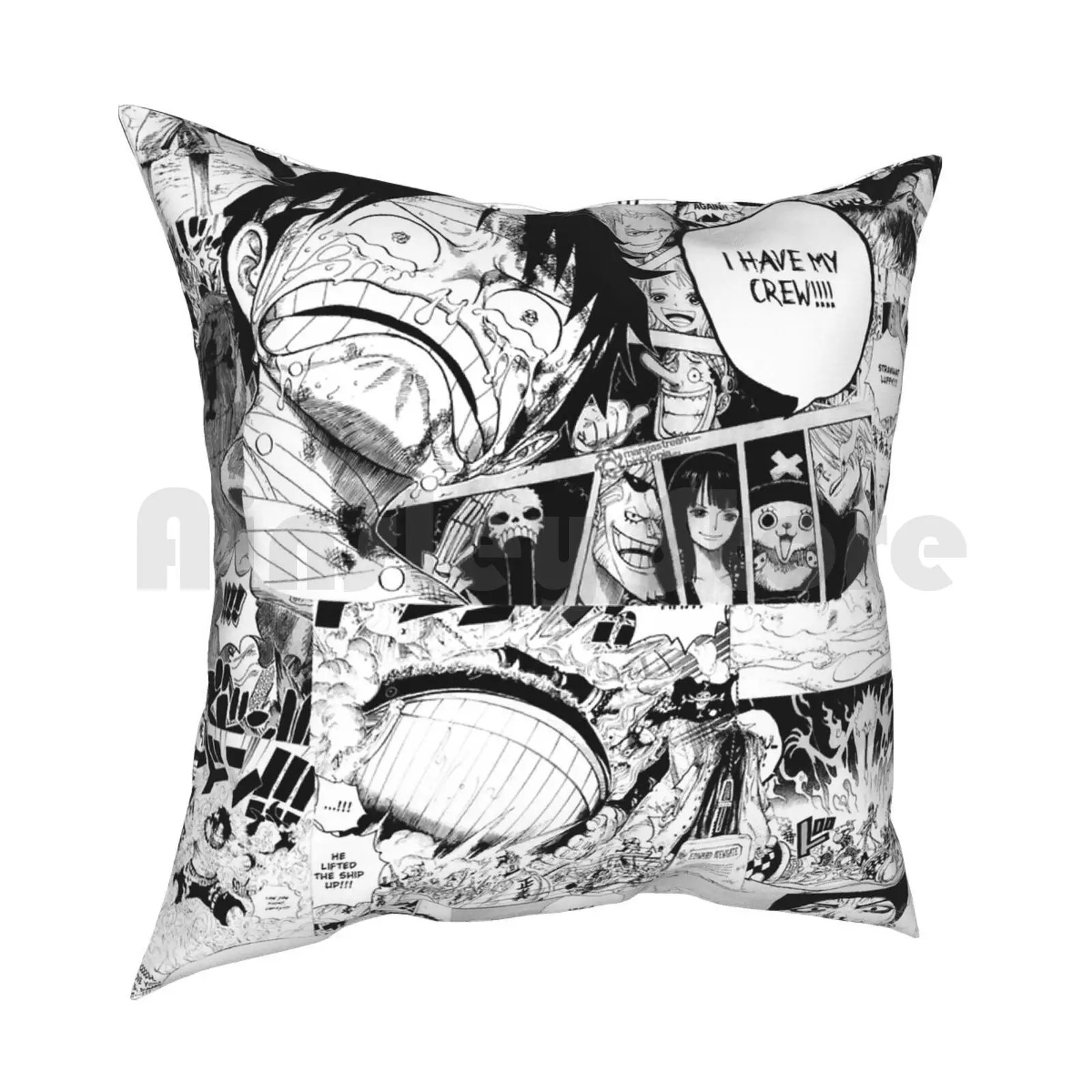 One Piece Manga Collage Pillow Case Printed Home Soft DIY Pillow cover One Piece Anime Manga Luffy Zoro Shonen Nami Weeb